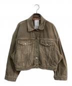 Acne studiosアクネ ストゥディオス）の古着「オーバーサイズフィットデニムジャケット　FN-WN-OUTW000627」｜ブラウン