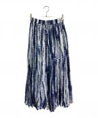 MARIHAマリハ）の古着「総柄スカート」｜ブルー×ホワイト