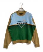 PRADAプラダ）の古着「Futuristic Logo sweater 20AW　UJL115 S201 1WKX」｜ブラウン