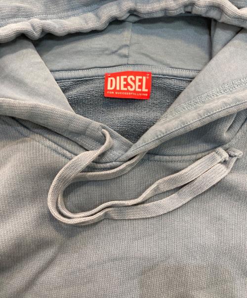 DIESEL（ディーゼル）DIESEL (ディーゼル) Hooded Sweatshirt　A11074 ブルー サイズ:XXLの古着・服飾アイテム
