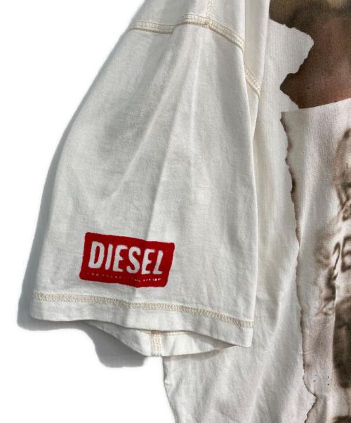 DIESEL（ディーゼル）DIESEL (ディーゼル) ロゼル デジタルプリント ロゴ ルーズフィット ホワイト サイズ:XXLの古着・服飾アイテム