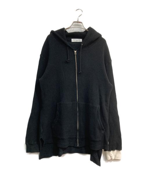 RUDE GALLERY（ルードギャラリー）RUDE GALLERY (ルードギャラリー) バックロゴ サーマル フルジップ パーカー　	20AW ブラック サイズ:3の古着・服飾アイテム