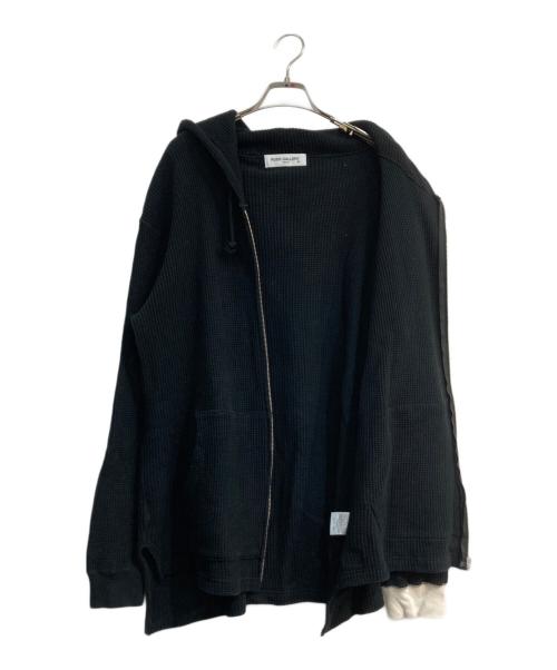 RUDE GALLERY（ルードギャラリー）RUDE GALLERY (ルードギャラリー) バックロゴ サーマル フルジップ パーカー　	20AW ブラック サイズ:3の古着・服飾アイテム