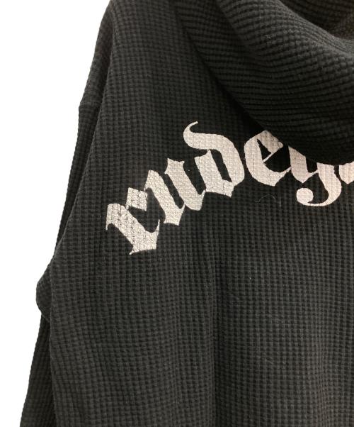 RUDE GALLERY（ルードギャラリー）RUDE GALLERY (ルードギャラリー) バックロゴ サーマル フルジップ パーカー　	20AW ブラック サイズ:3の古着・服飾アイテム
