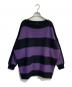 Needles（ニードルズ）の古着「MOHAIR BOAT NECK SWEATER 18AW　DI217」｜パープル×ブラック