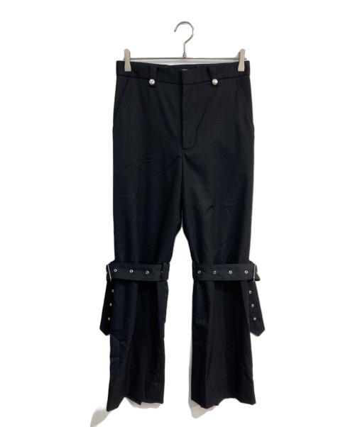 JOHN LAWRENCE SULLIVAN（ジョン ローレンス サリバン）JOHN LAWRENCE SULLIVAN (ジョン ローレンス サリバン) Wool gabardine bondage trousers ネイビー サイズ:44の古着・服飾アイテム
