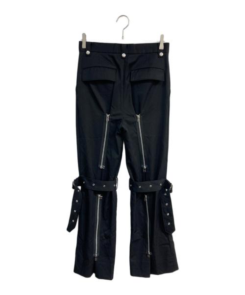 JOHN LAWRENCE SULLIVAN（ジョン ローレンス サリバン）JOHN LAWRENCE SULLIVAN (ジョン ローレンス サリバン) Wool gabardine bondage trousers ネイビー サイズ:44の古着・服飾アイテム