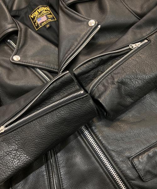 VANSON（バンソン）VANSON (バンソン) C2Rダブルライダースレザージャケット　 USA製 ブラック サイズ:38の古着・服飾アイテム