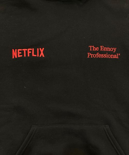 ENNOY（エンノイ）ENNOY (エンノイ) Netflix (ネットフリックス) プルオーバーパーカー　AW23BRENCT02NTL ブラック サイズ:Lの古着・服飾アイテム