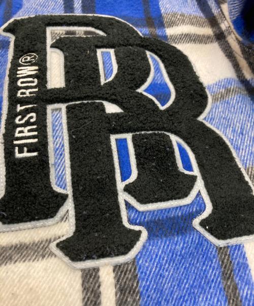 FIRST ROW（ファーストロウ）FIRST ROW (ファーストロウ) RE/THINK MULTI PATCHES SHACKET　FRJ2061 ブルー×ホワイト サイズ:Mの古着・服飾アイテム