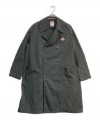 DANTONダントン）の古着「ダブルクロス ルーズフィットステンカラーコート」｜グレー