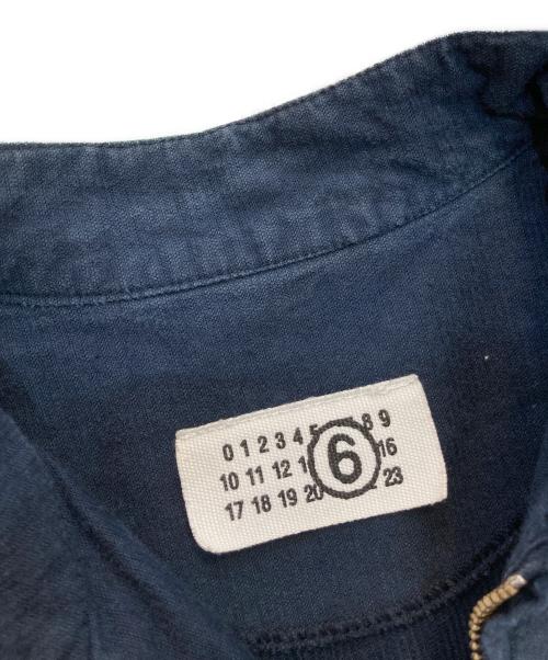 MM6 Martin Margiela（エムエムシックス マルタンマルジェラ）MM6 Martin Margiela (エムエムシックス マルタンマルジェラ) ライダースジャケット　ここのえタグ 05SS  ネイビー サイズ:42の古着・服飾アイテム