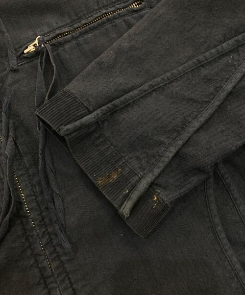 MM6 Martin Margiela（エムエムシックス マルタンマルジェラ）MM6 Martin Margiela (エムエムシックス マルタンマルジェラ) ライダースジャケット　ここのえタグ 05SS  ネイビー サイズ:42の古着・服飾アイテム