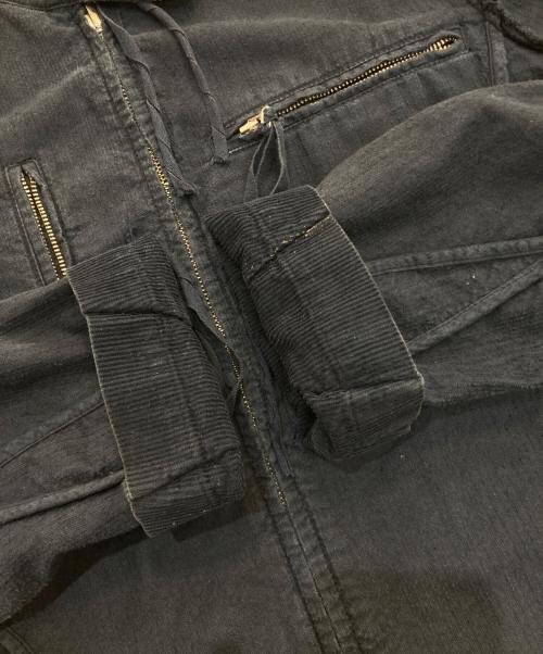 MM6 Martin Margiela（エムエムシックス マルタンマルジェラ）MM6 Martin Margiela (エムエムシックス マルタンマルジェラ) ライダースジャケット　ここのえタグ 05SS  ネイビー サイズ:42の古着・服飾アイテム