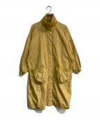 ISSEY MIYAKEイッセイミヤケ）の古着「スタンドカラーコート 80s」｜イエロー