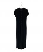 Y'sワイズ）の古着「半袖ロングワンピース」｜ブラック