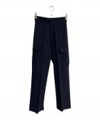 YOHJI YAMAMOTOヨウジヤマモト）の古着「LAINE WOOL パンツ　FE-P08-129」｜ネイビー