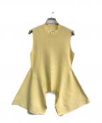 LANVIN en Bleuランバンオンブルー）の古着「コットンミラノリブアシメヘムニット」｜イエロー