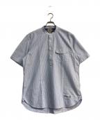 J.PRESS×reyn spoonerジェイプレス×レイン スプナー）の古着「リバースプリント プルオーバーシャツ」｜ホワイト×ブルー