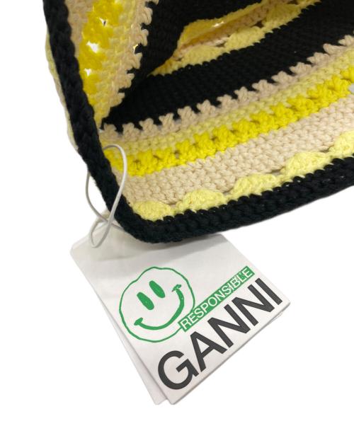 GANNI（ガニー）Ganni (ガニー) Cotton Crochet Bucket Hat イエロー×ベージュ 未使用品の古着・服飾アイテム