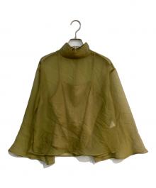 anuans（アニュアンス）の古着「シアーフレアスリーブブラウス」｜カーキ