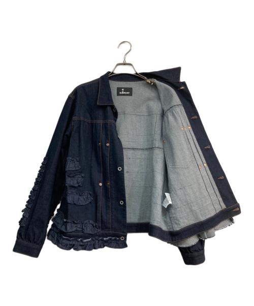 BEAMS BOY（ビームスボーイ）BEAMS BOY (ビームスボーイ) A (エイス) 別注フリルデニムジャケット インディゴ サイズ:Freeの古着・服飾アイテム