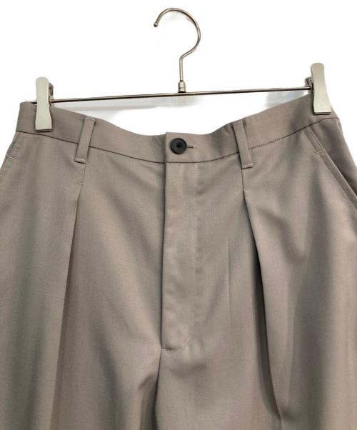 MAISON SPECIAL（メゾンスペシャル）MAISON SPECIAL (メゾンスペシャル) Wool Mix Smooth Prime Wide One-Tuck Wide Pants グレー サイズ:Mの古着・服飾アイテム