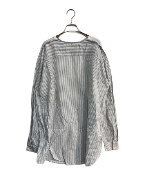 MM6 Maison Margiela（エムエムシックスメゾンマルジェラ）MM6 Maison Margiela (エムエムシックスメゾンマルジェラ) COMBO STRIPE DOCKING 2WAY SHIRT　S32GC0499 ブルー×ホワイト サイズ:Sの古着・服飾アイテム