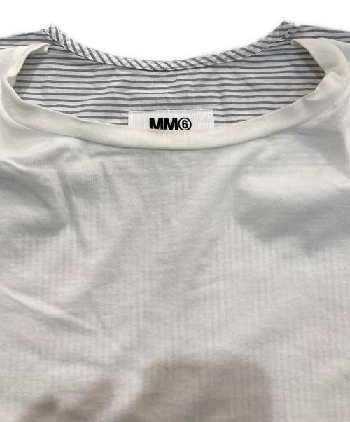 MM6 Maison Margiela（エムエムシックスメゾンマルジェラ）MM6 Maison Margiela (エムエムシックスメゾンマルジェラ) COMBO STRIPE DOCKING 2WAY SHIRT　S32GC0499 ブルー×ホワイト サイズ:Sの古着・服飾アイテム