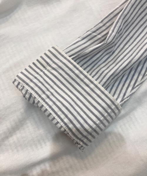 MM6 Maison Margiela（エムエムシックスメゾンマルジェラ）MM6 Maison Margiela (エムエムシックスメゾンマルジェラ) COMBO STRIPE DOCKING 2WAY SHIRT　S32GC0499 ブルー×ホワイト サイズ:Sの古着・服飾アイテム