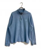 POLO RALPH LAURENポロ・ラルフローレン）の古着「ハーフジップスウェット」｜ブルー