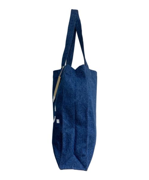 A.P.C.（アーペーセー）A.P.C. (アーペーセー) ロゴプリントデニムトートバッグ インディゴの古着・服飾アイテム