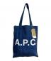 A.P.C.（アーペーセー）の古着「ロゴプリントデニムトートバッグ」｜インディゴ