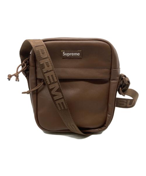 SUPREME（シュプリーム）Supreme (シュプリーム) Leather Shoulder Bag ブラウンの古着・服飾アイテム