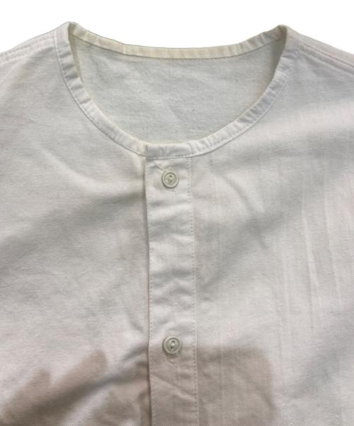 Russian military（ロシア ミリタリー）Russian military (ロシア ミリタリー) Henry neck Sleeping shirt　70s ホワイト サイズ:50-4の古着・服飾アイテム