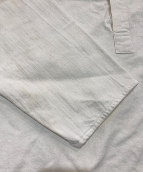 Russian military（ロシア ミリタリー）Russian military (ロシア ミリタリー) Henry neck Sleeping shirt　70s ホワイト サイズ:50-4の古着・服飾アイテム