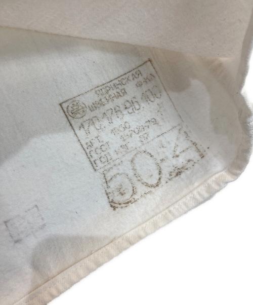 Russian military（ロシア ミリタリー）Russian military (ロシア ミリタリー) Henry neck Sleeping shirt　70s ホワイト サイズ:50-4の古着・服飾アイテム