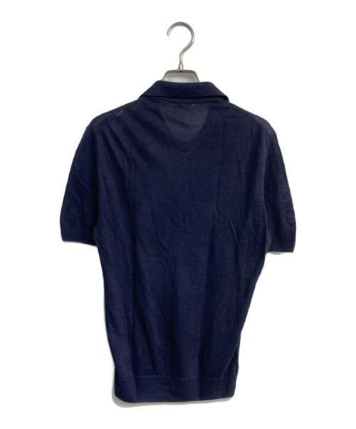 GRAN SASSO（グランサッソ）GRAN SASSO (グランサッソ) リネンニットポロシャツ ネイビー サイズ:44の古着・服飾アイテム