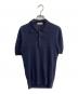 GRAN SASSO（グランサッソ）の古着「リネンニットポロシャツ」｜ネイビー