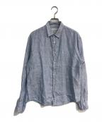Frank&Eileenフランクアンドアイリーン）の古着「PAUL リネンストライプシャツ」｜ブルー×ホワイト