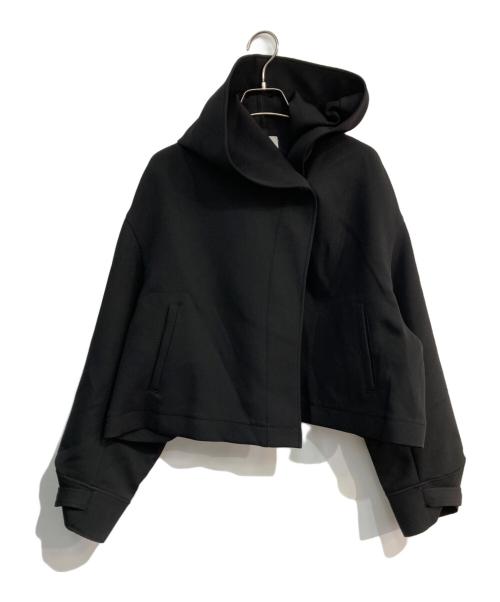 deres（デレス）deres (デレス) スイッチネックフェザー ショートコート ブラック サイズ:Fの古着・服飾アイテム