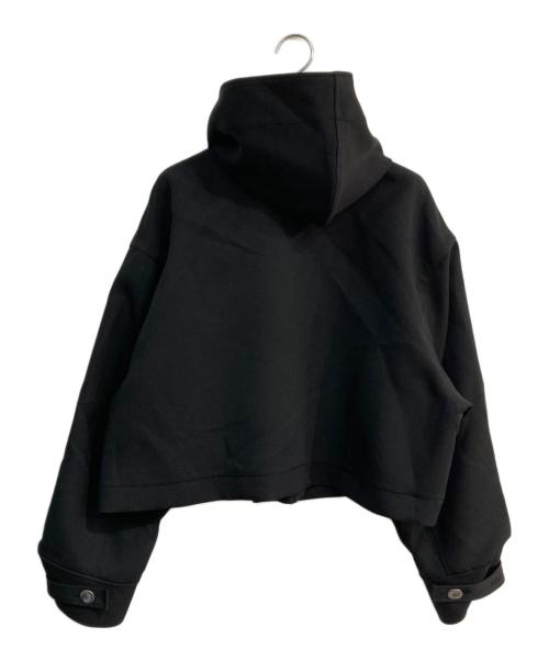 deres（デレス）deres (デレス) スイッチネックフェザー ショートコート ブラック サイズ:Fの古着・服飾アイテム