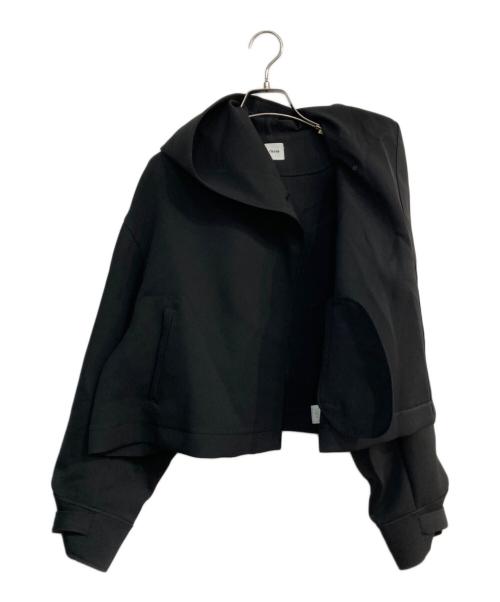 deres（デレス）deres (デレス) スイッチネックフェザー ショートコート ブラック サイズ:Fの古着・服飾アイテム