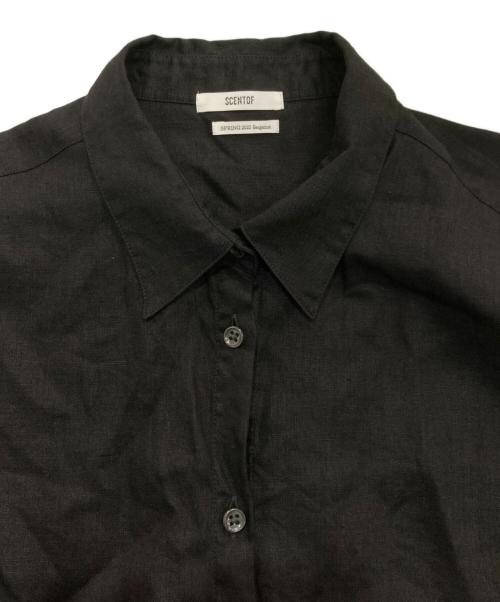 SCENTOF（セントオブ）SCENTOF (セントオブ) AP STUDIO (エーピーストゥディオ) リネンオーバーシャツ ブラック サイズ:Freeの古着・服飾アイテム