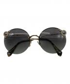 MIU MIUミュウミュウ）の古着「フェイクパール ラインストーン アイウェア」｜ゴールド×ブラック