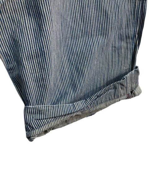 45rpm（45アールピーエム）45rpm (45アールピーエム) リペア加工ストライプパンツ ホワイト×ネイビー サイズ:1の古着・服飾アイテム