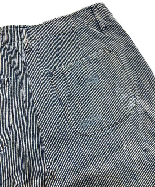 45rpm（45アールピーエム）45rpm (45アールピーエム) リペア加工ストライプパンツ ホワイト×ネイビー サイズ:1の古着・服飾アイテム