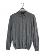 BARNEYS NEWYORKバーニーズ・ニューヨーク）の古着「ニットポロシャツ」｜グレー