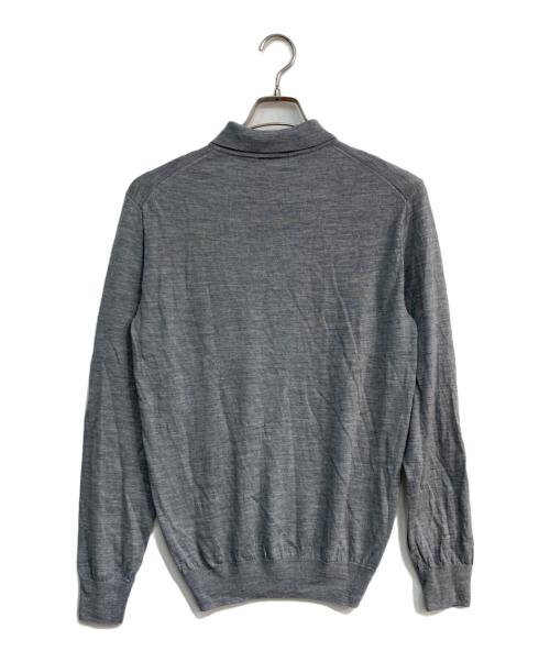 BARNEYS NEWYORK（バーニーズ・ニューヨーク）BARNEYS NEWYORK (バーニーズ・ニューヨーク) ニットポロシャツ グレー サイズ:50の古着・服飾アイテム