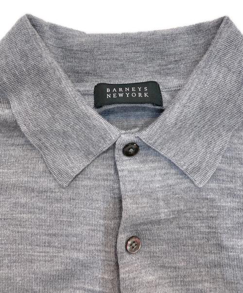 BARNEYS NEWYORK（バーニーズ・ニューヨーク）BARNEYS NEWYORK (バーニーズ・ニューヨーク) ニットポロシャツ グレー サイズ:50の古着・服飾アイテム